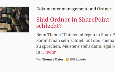 CIO – Sind Ordner in SharePoint schlecht?