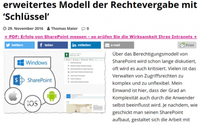 SharePoint360 – Ignite-Bits: SharePoint erhält ein erweitertes Modell der Rechtevergabe mit ‘Schlüssel’
