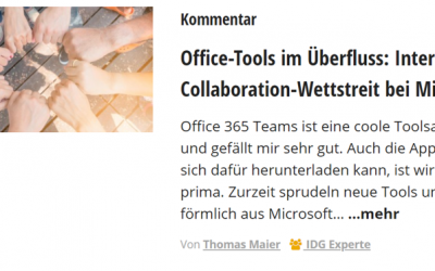 Computerwoche – Office-Tools im Überfluss: Interner Collaboration-Wettstreit bei Microsoft?