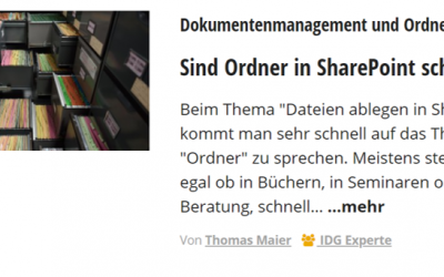 Computerwoche – Sind Ordner in SharePoint schlecht?