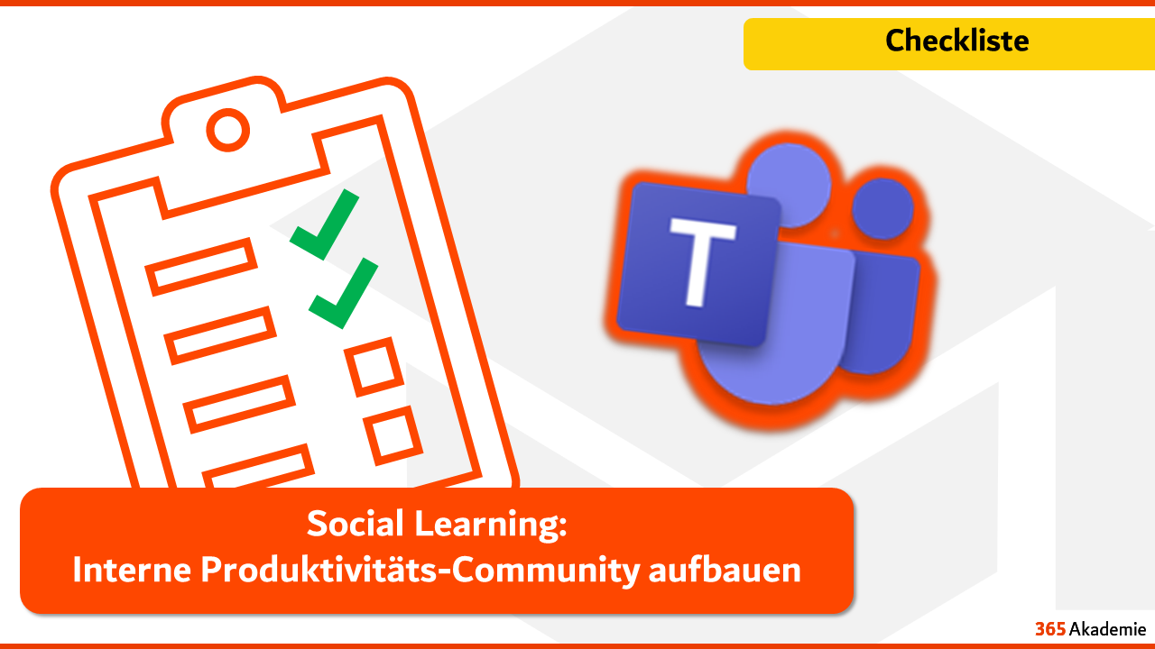 Checkliste Social Learning Interne Produktivitäts-Community aufbauen