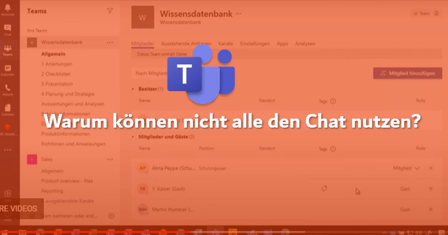 Demovideo: Warum können nicht alle den Chat nutzen?