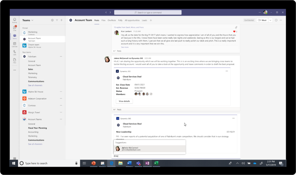 Kostenloser Zugriff auf Dynamics aus Microsoft Teams heraus