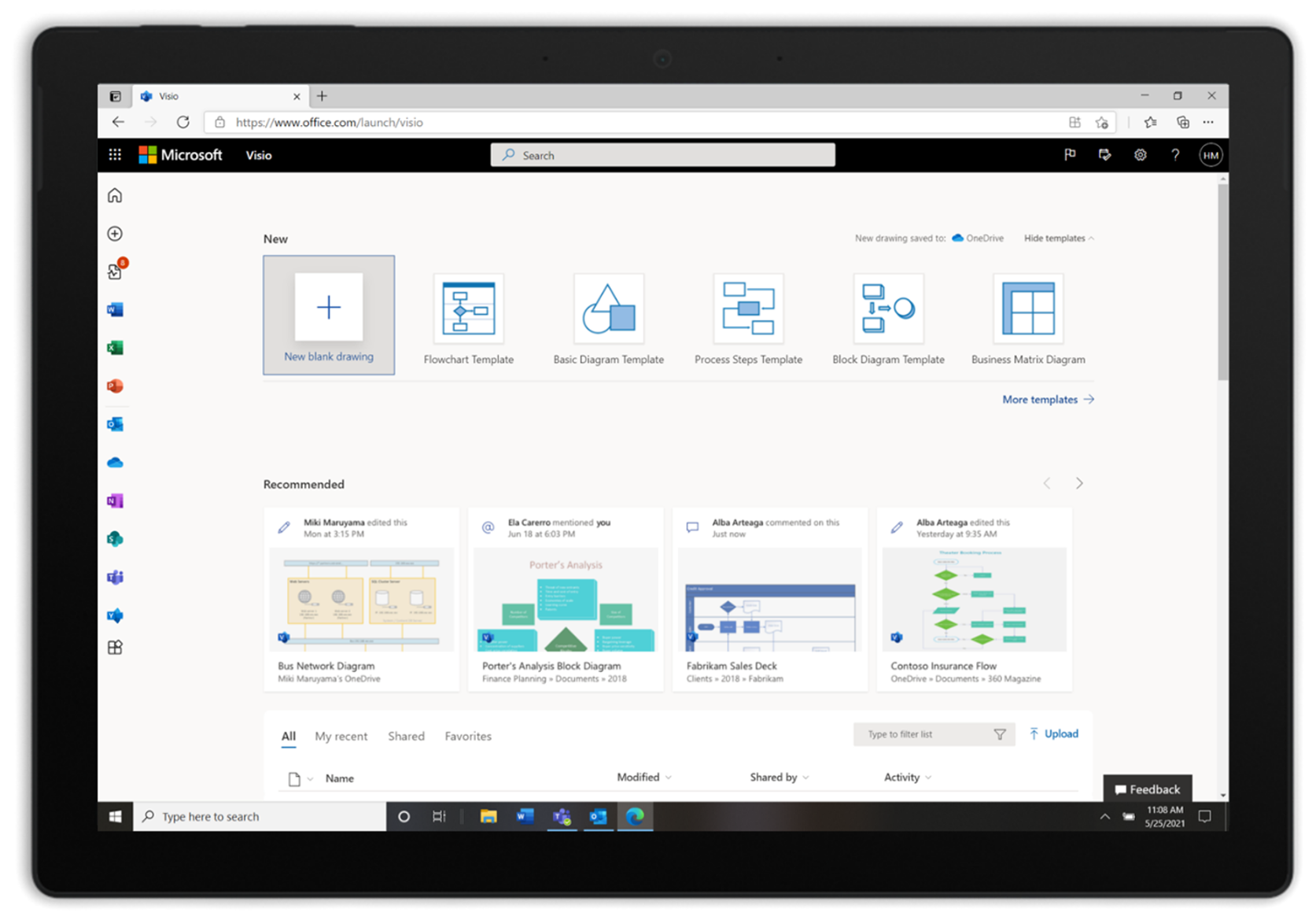 Visio (web) kostenlos für Microsoft 365 Kunden