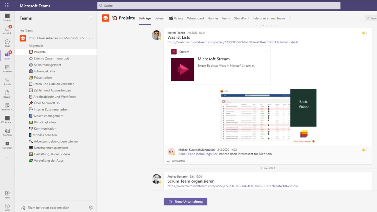 Mitarbeiter auf dem Laufenden halten über Microsoft Teams