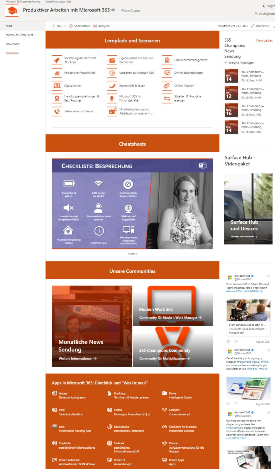 SharePoint Site bauen