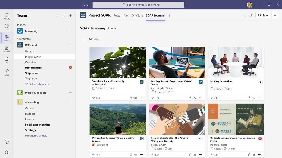 Teams Screenshot - Viva Learning ist kein eigenständiges LMS System!