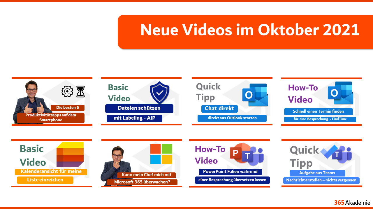 Neue Videos Oktober 2021