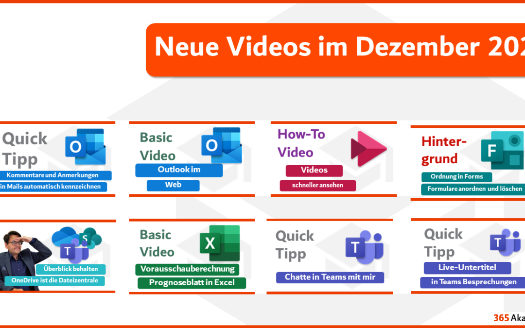 Entdecke unsere neuen Videos 🔍🎬 – Dezember 2021