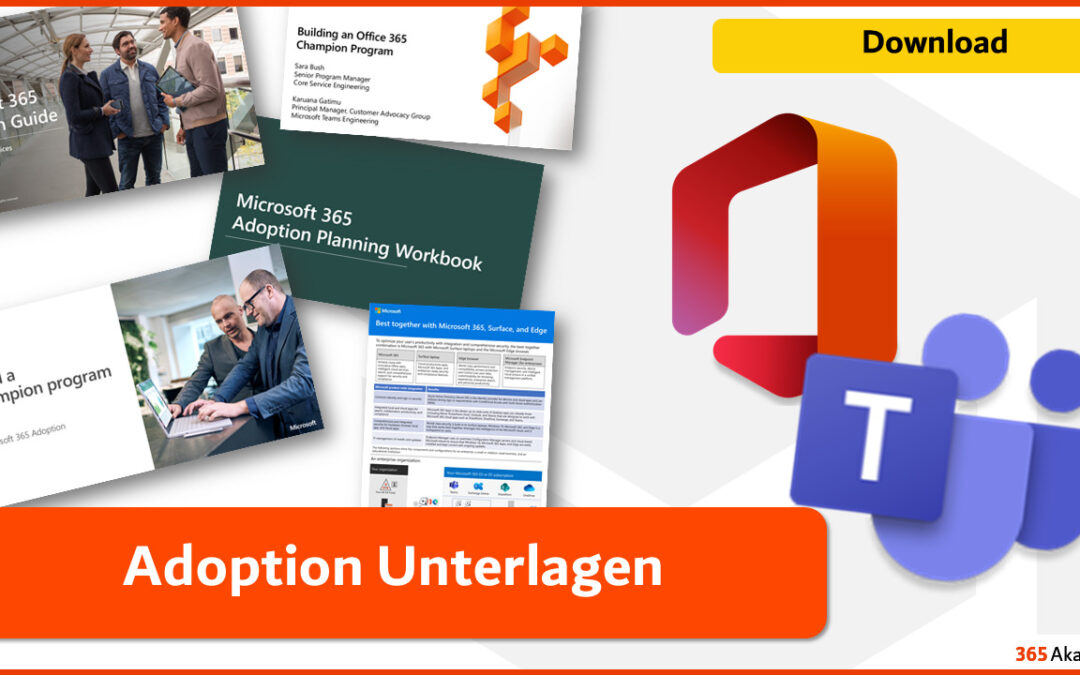 Adoption Unterlagen rund um Microsoft 365