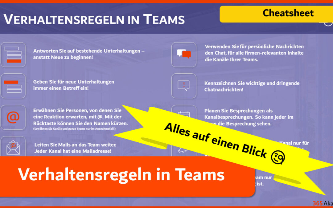 Verhaltensregeln in Microsoft Teams