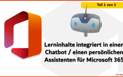 Lerninhalte integriert in einen Chatbot / einen persönlichen Assistenten für Microsoft 365
