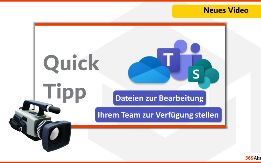 Persönliche Dateien von OneDrive der Teamarbeit in SharePoint oder Teams übergeben