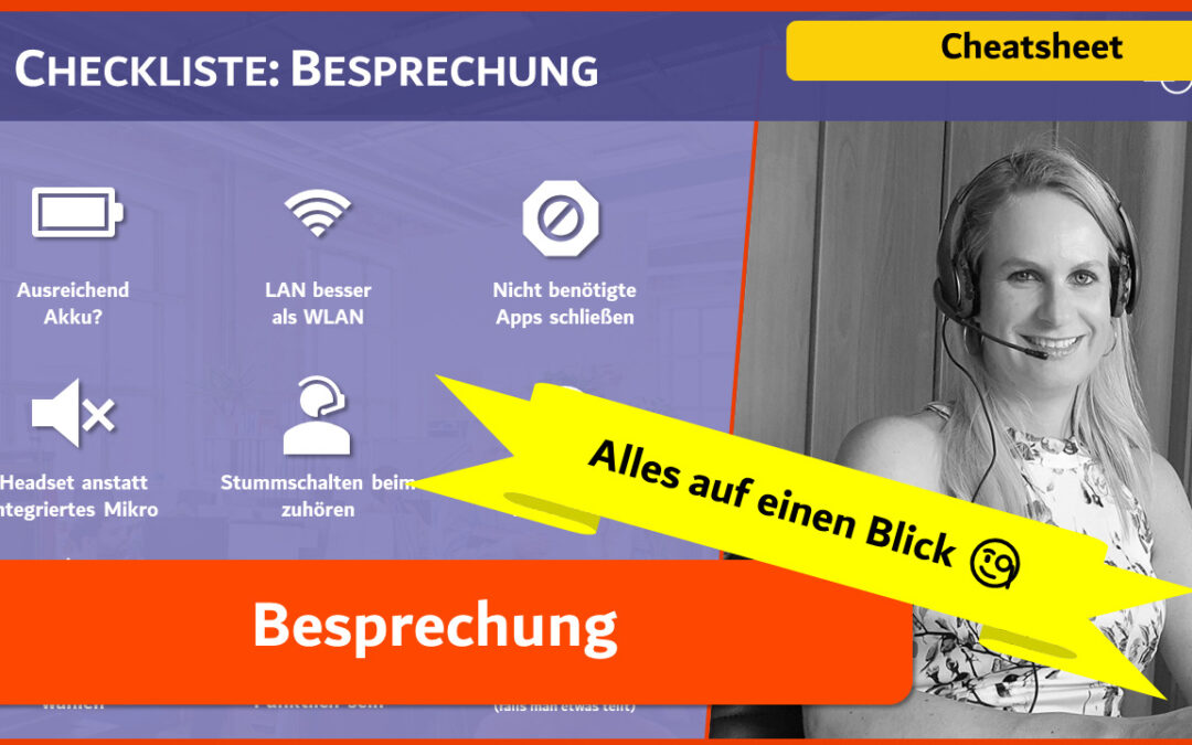 Cheatsheet für Online Besprechungen