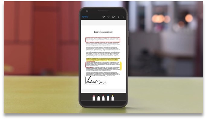 PDF Dateien am Smartphone bearbeiten und signieren