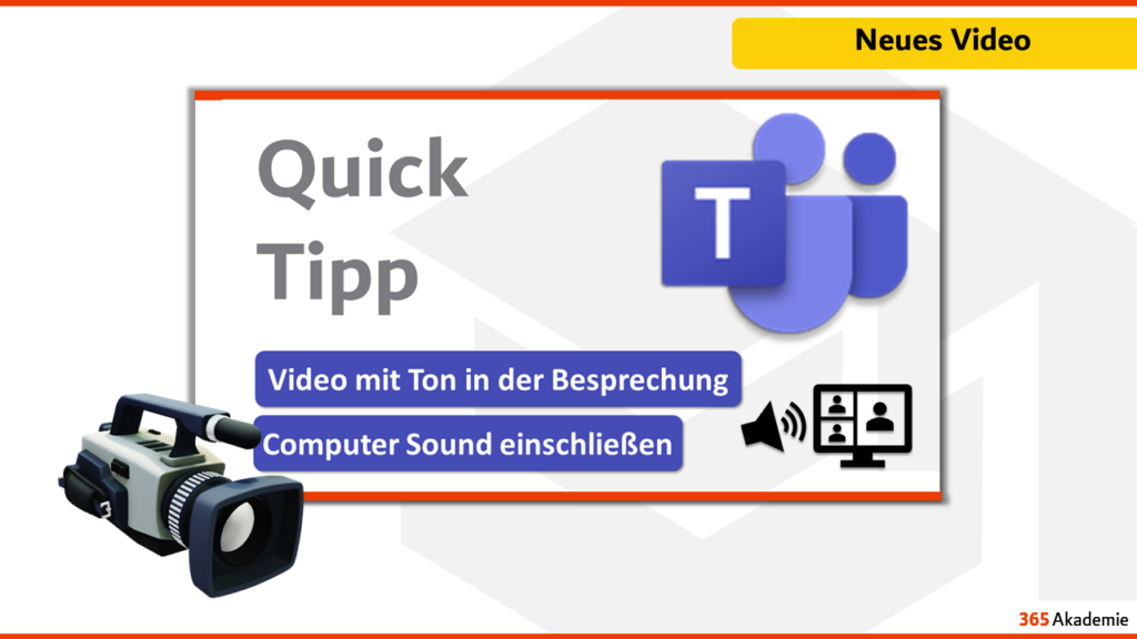 Video mit Ton in einer Besprechung - Computer Sound einschließen
