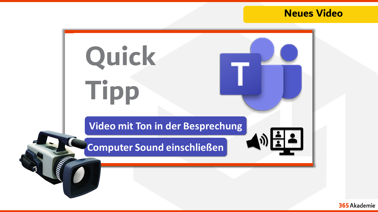 Video mit Ton in einer Besprechung - Computer Sound einschließen