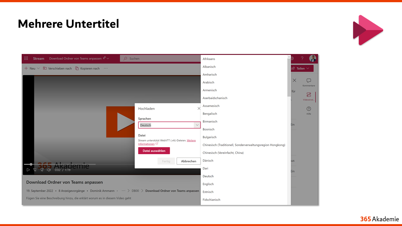 Mehrere Untertitel