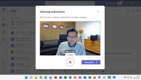 Videonachricht über den Teams Chat
