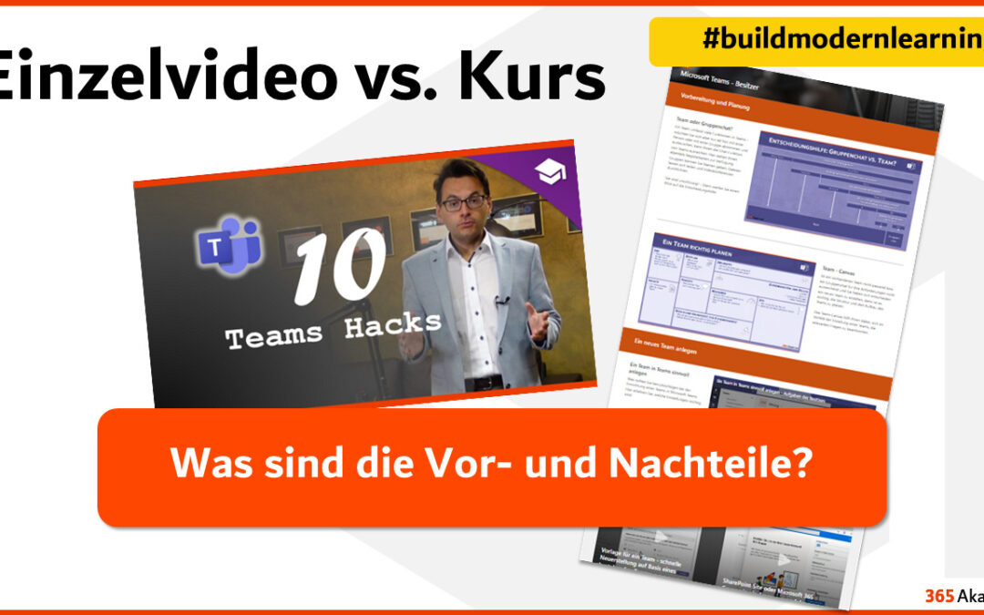 Kurs vs. Einzelvideo