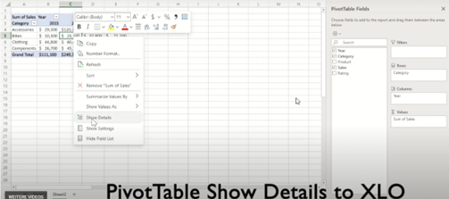 4 In Excel kann man künftig ganz leicht herausfinden, wie Zahlen in einer Power Pivot-Tabelle Zustandekommen