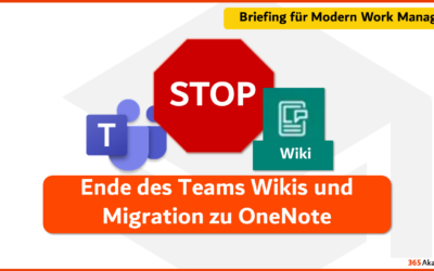 Ende des Teams Wikis und Migration zu OneNote