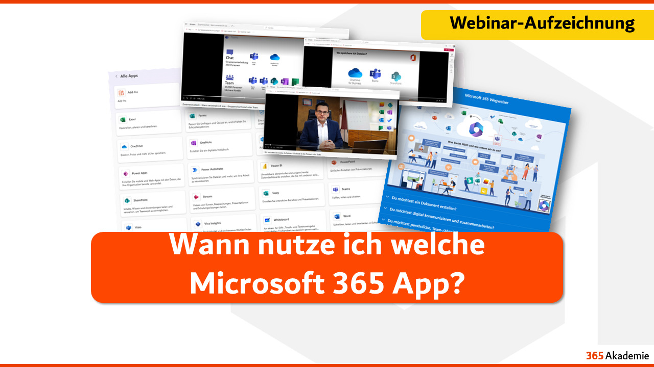 Wann nutze ich welche Microsoft 365 App