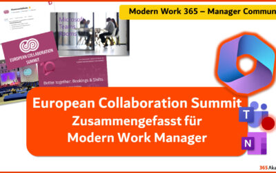 European Collaboration Summit – zusammengefasst für Modern Work Manager