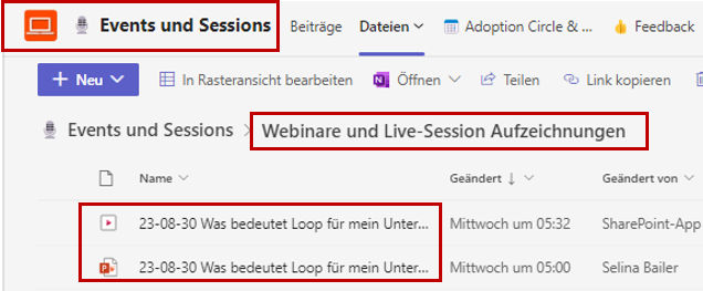 Aufzeichnung Loop-Webinar