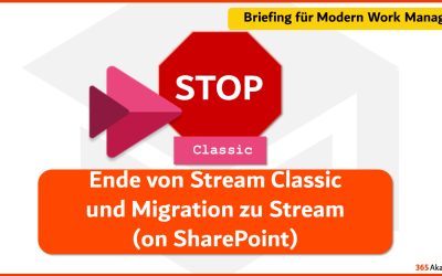 Briefing Ende Stream (Classic) & Migration
