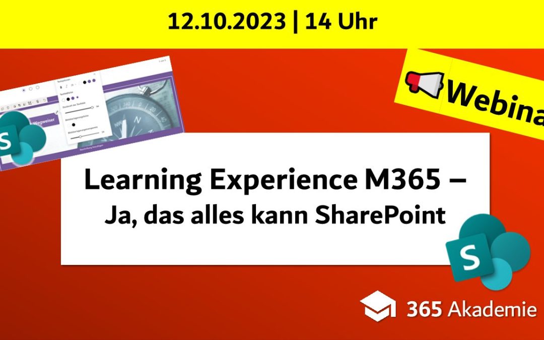 Learning Experience M365 – Ja, das alles kann SharePoint!