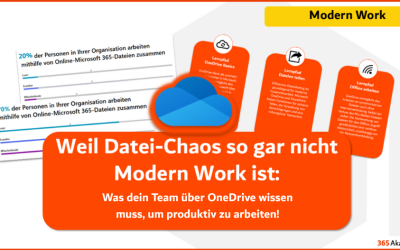 Weil Datei-Chaos so gar nicht Modern Work ist: Was dein Team über OneDrive wissen muss, um produktiv zu arbeiten!