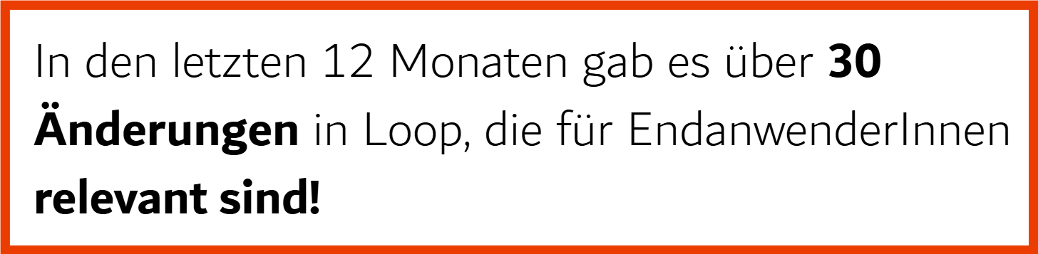 Info-Bild Loop-Änderungen