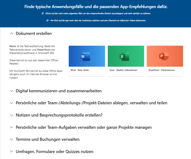 Beispiel typische Anwendungsfälle